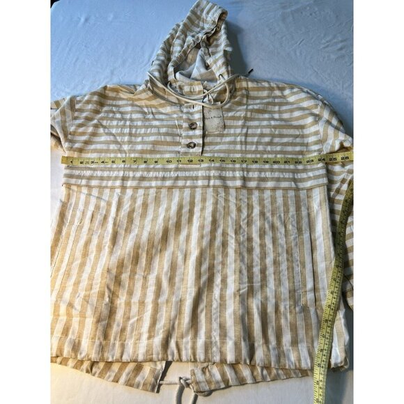 NWT Hem & Thread Striped Hooded Jacket Lightweight LG Coastal - Picture 4 of 8